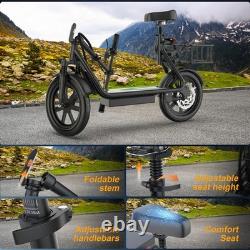 AOVOPRO Electric Scooter for Adults with Seat Range 50Miles, Foldable E-Scooter