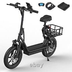 AOVOPRO Electric Scooter with Seat, Commuter Foldable, 500W 22.5Ah Battery 22mph