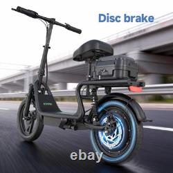 AOVOPRO Foldable Electric Scooter Adults withSeat & Storage Box, 750W 14 ESCOOTER