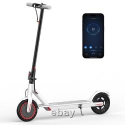 AOVOPRO White 350W 8.5' Foldable Electric Scooter for Adults and Child 19Miles
