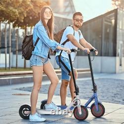 AOVOPRO White 350W 8.5' Foldable Electric Scooter for Adults and Child 19Miles