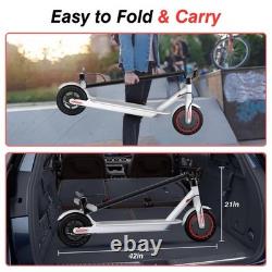 AOVOPRO White 350W 8.5' Foldable Electric Scooter for Adults and Child 19Miles