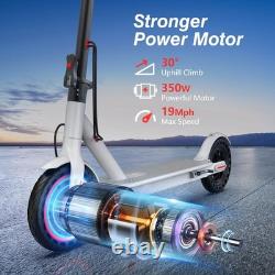 AOVOPRO White 350W 8.5' Foldable Electric Scooter for Adults and Child 19Miles