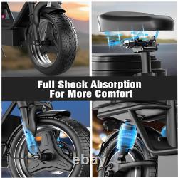 ASKGO 14 Electric Scooter with Seat Commuter Foldable 650W 13Ah Battery 25mph