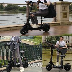 ASKGO 2025 Adult 500W Electric Scooter with Seat Foldable 48V 13AH 25MPH 30Mile