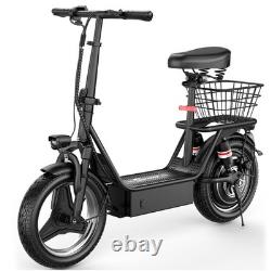 ASKGO Adult Electric Scooter With Seat Commuter Foldable 1200W 15Ah Battery 30mph