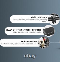 ASKGO Adult Electric Scooter With Seat Commuter Foldable 1200W 15Ah Battery 30mph