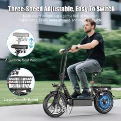 ASKGO Adult Electric Scooter With Seat Commuter Foldable 1200W 15Ah Battery 30mph