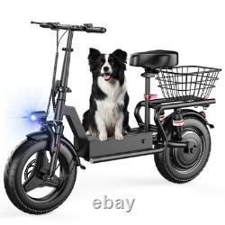 ASKGO Electric Scooter with Seat 35Miles 27MPH 14 Foladable Commuting Scooter