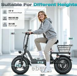 ASKGO Electric Scooter with Seat 35Miles 27MPH 14 Foladable Commuting Scooter