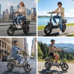 ASKGO Electric Scooter with Seat 45Miles 30MPH 14 Foladable Commuting Scooter