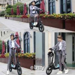 ASKGO K8 14 Adult Electric Scooter with Seat Basket 650W 36V 13Ah 19MPH 25Miles
