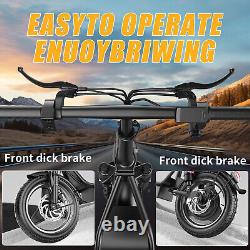 ASKGO K8 14 Adult Electric Scooter with Seat Basket 650W 36V 13Ah 19MPH 25Miles