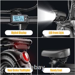 ASKGO K8 14 Adult Electric Scooter with Seat Basket 650W 36V 13Ah 19MPH 25Miles