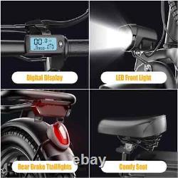 ASKGO K8 14 Adult Electric Scooter with Seat Basket 650W 36V 13Ah 19MPH 25Miles
