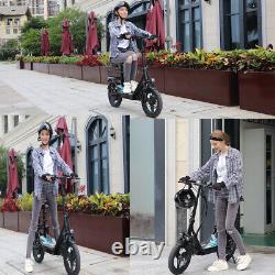 ASKGO K8 14 Adult Electric Scooter with Seat Basket 650W 36V 13Ah 19MPH 25Miles