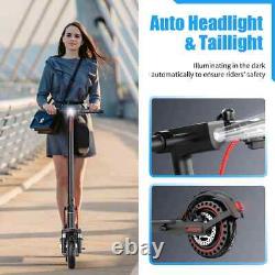 Adult 350W 8.5 Electric Scooter 19MPH 21Mile Foldable EScooter Shock Absorption