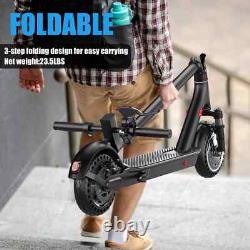 Adult 350W 8.5 Electric Scooter 19MPH 21Mile Foldable EScooter Shock Absorption