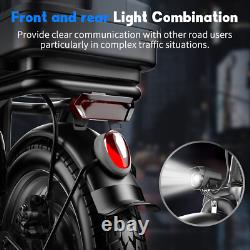 Adult Electric Bicycle with Seat 14 Tire 48V 15AH 25MPH 32Miles 650W Peak Motor