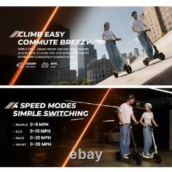 Adult Electric Scooter 1000W Folding Commuter E-Scooter 28MPH Fast Speed 38miles