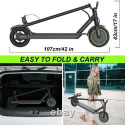 Adult Electric Scooter 350W 19MPH 19Miles Range 10.5Ah Battery Folding App Green