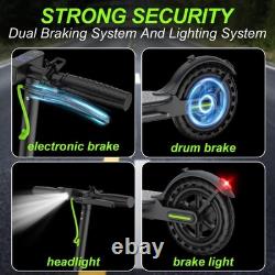 Adult Electric Scooter 350W 19MPH 19Miles Range 10.5Ah Battery Folding App Green