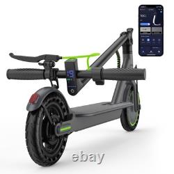 Adult Electric Scooter 350W 19MPH 19Miles Range 10.5Ah Battery Folding App Green