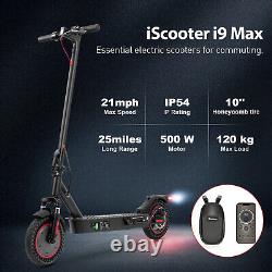 Adult Electric Scooter 500W 22Miles Range 35KM/H Folding Commuter E Scooter +Bag