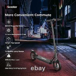 Adult Electric Scooter 500W 30KM Long Range Folding E-Scooter 10 inch Solid Tire