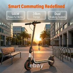 Adult Electric Scooter 500W Folding Commuter E-Scooter with APP 21MPH Fast Speed