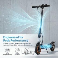 Adult Electric Scooter 500W Folding E-Scooter Long Range 21MPH Fast Speed with APP