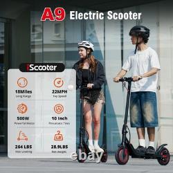 Adult Electric Scooter 500W Folding E Scooter Long Range 22MPH 10'' Soft Tires