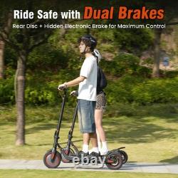 Adult Electric Scooter 500W Folding E Scooter Long Range 22MPH 10'' Soft Tires
