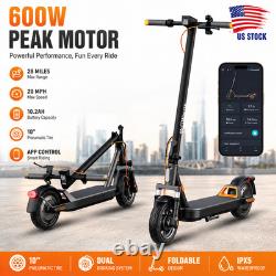 Adult Electric Scooter 600w 28mile 20mph Max Speed E Scooter &front Suspension