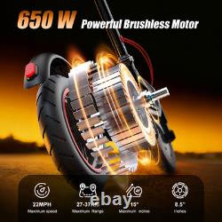 Adult Electric Scooter 650W Folding Commuting E-Scooter with APP 22MPH Long Range
