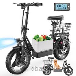 Adult Electric Scooter 650W Peak Motor 36V 13AH 25MPH 30Miles Range with Seat