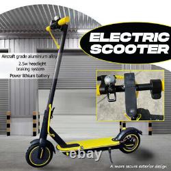 Adult Electric Scooter E-Scooter 30Km Long Range 500W Motor with APP Yellow