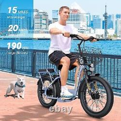 Adult Electric Scooter With Seat 1200W 20 Fat Tire Commuter Folding E-Scooter