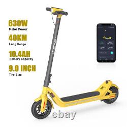 Adult Electric Scooter with APP E-Scooter 630W Motor 40KM Long Range 9.0 Tires