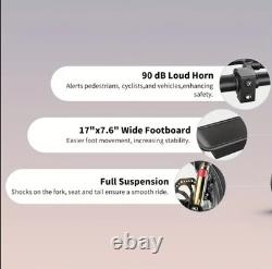 Adult Electric Scooter with Double Brakes, 650w motor, Over 30mph Speed