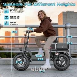Adult Electric Scooter with Seat 14 Tire 48V 15AH 25MPH 45Miles1500W Peak Motor