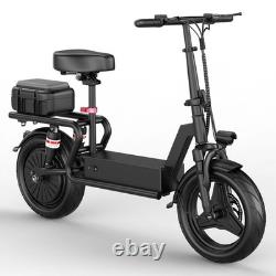 Adult Electric Scooter with Seat 14 Tire 48V 15AH 30MPH 45Miles1500W Peak Motor