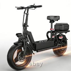 Adult Electric Scooter with Seat 14 Tire 48V 15AH 30MPH 45Miles1500W Peak Motor