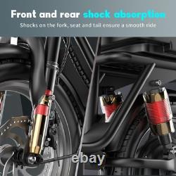 Adult Electric Scooter with Seat 14 Tire 48V 15AH 30MPH 45Miles1500W Peak Motor
