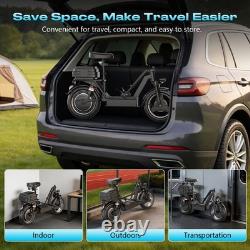 Adult Electric Scooter with Seat 14 Tire 48V 15AH 30MPH 45Miles1500W Peak Motor