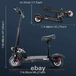 Adult Electric Scooter with Seat 48V 15AH Foldable 800W Motor 27MPH 35 Mile USA