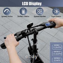 Adult Electric Scooter with Seat 750W 30 Miles Range Commuter Folding E-Scooter\