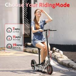 Adult Electric Scooter with Seat, Foldable Commuter E-Scooter 30KM Range WithAPP