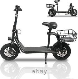 Adult Electric Scooter with Seat for Electric Bike Moped safe urban Commuter US