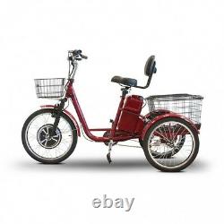 Adult Electric Tricycle Ebike Motorized Pedaling Scooter 3 Wheel Bicycle Cruiser